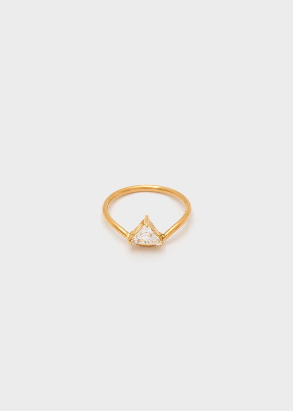 Anello thin con pietra triangolare