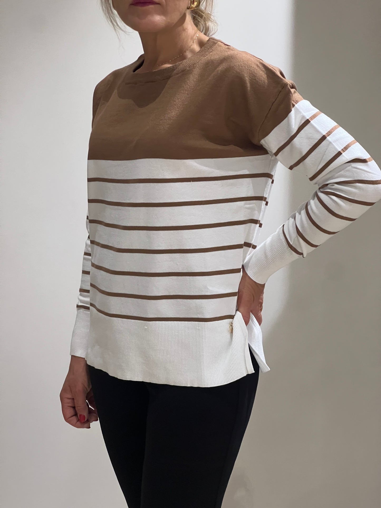 Maglia dolcevita righe