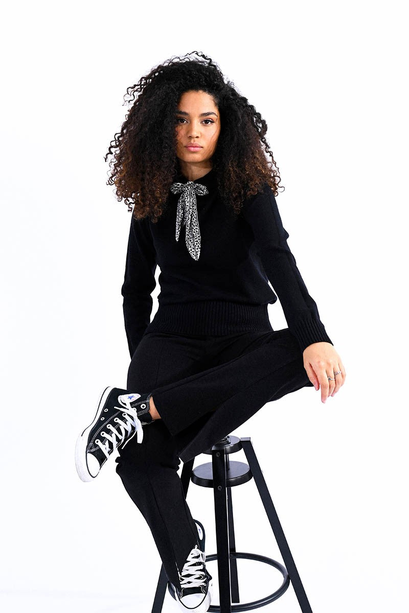 MAGLIONE NERO ELB872BN NERO