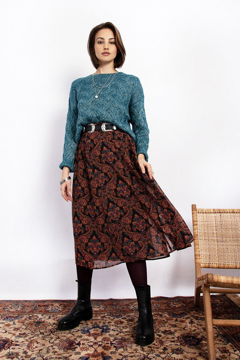 Pullover girocollo ampio