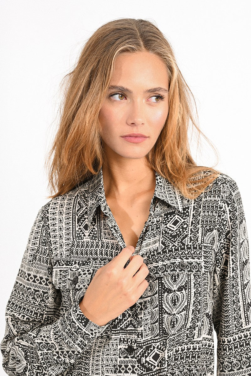 Camicia bianco nero