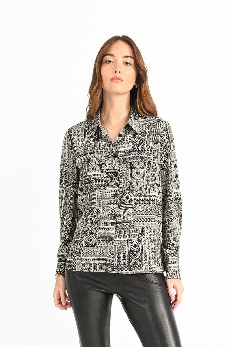 Camicia bianco nero