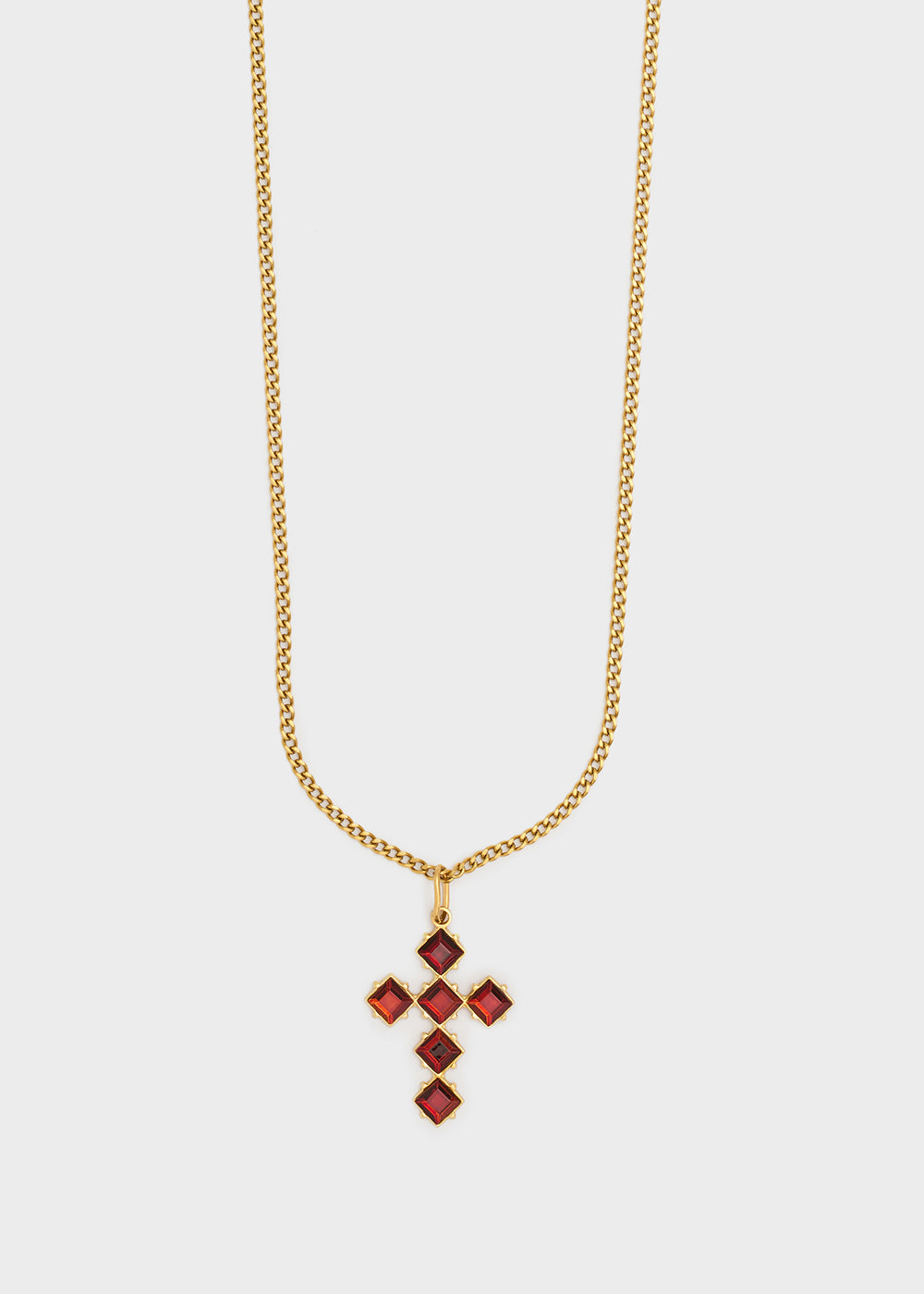 Collana croce e pitre rombo