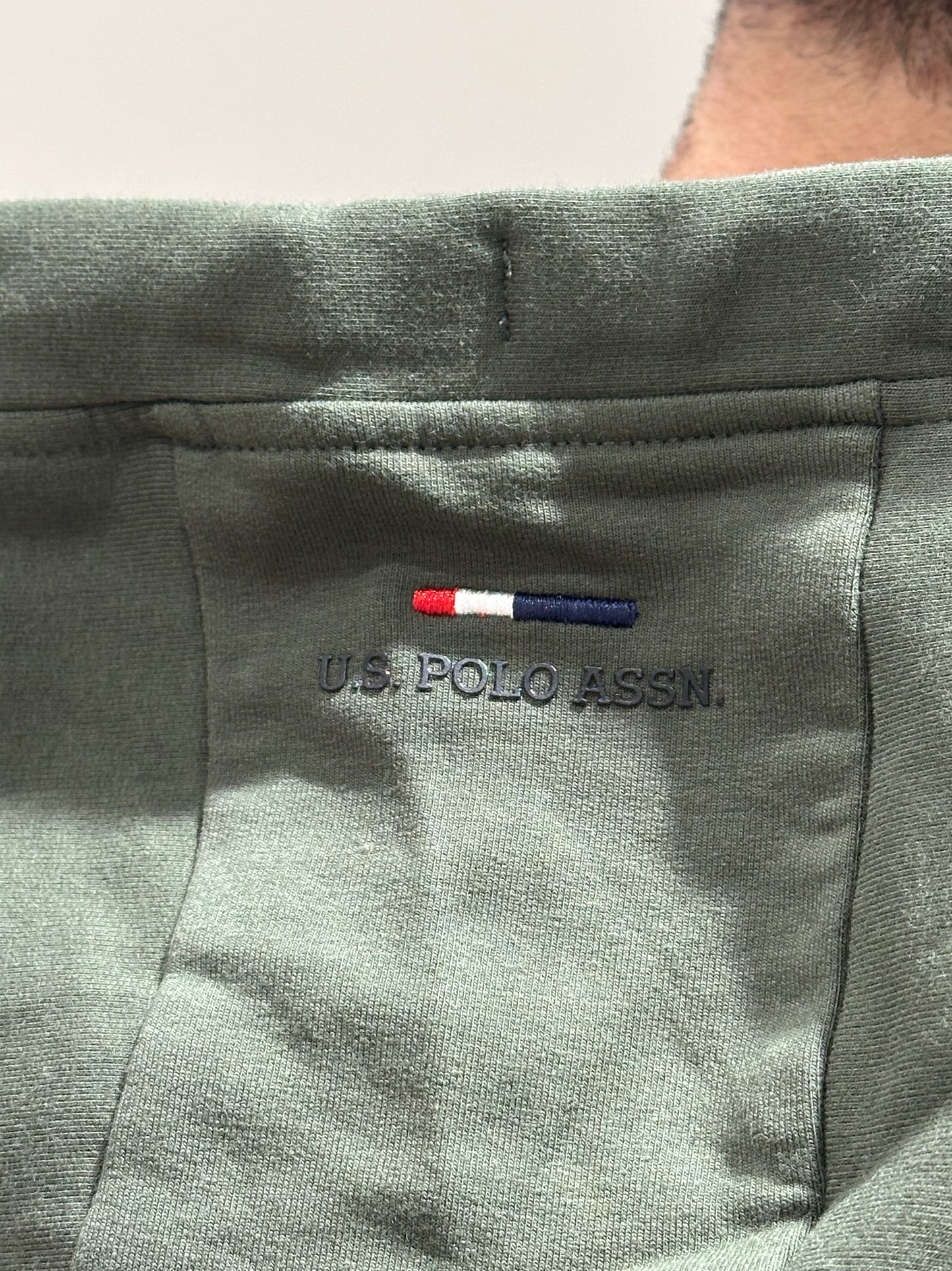 Felpa ful zip cappuccio verde militare
