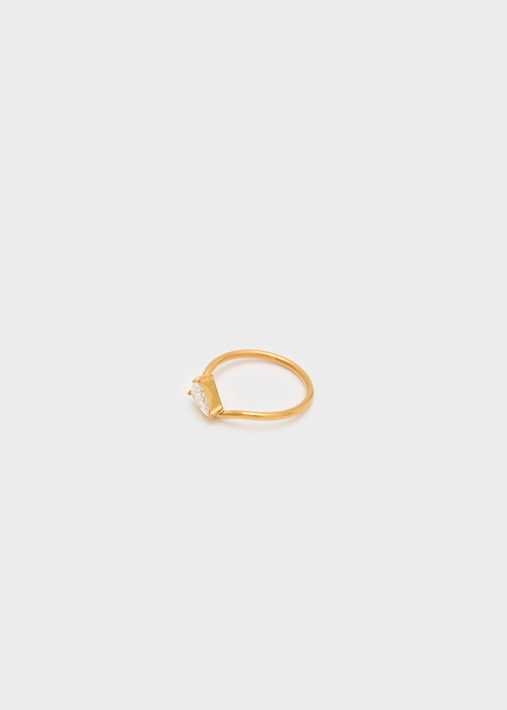 Anello thin con pietra triangolare