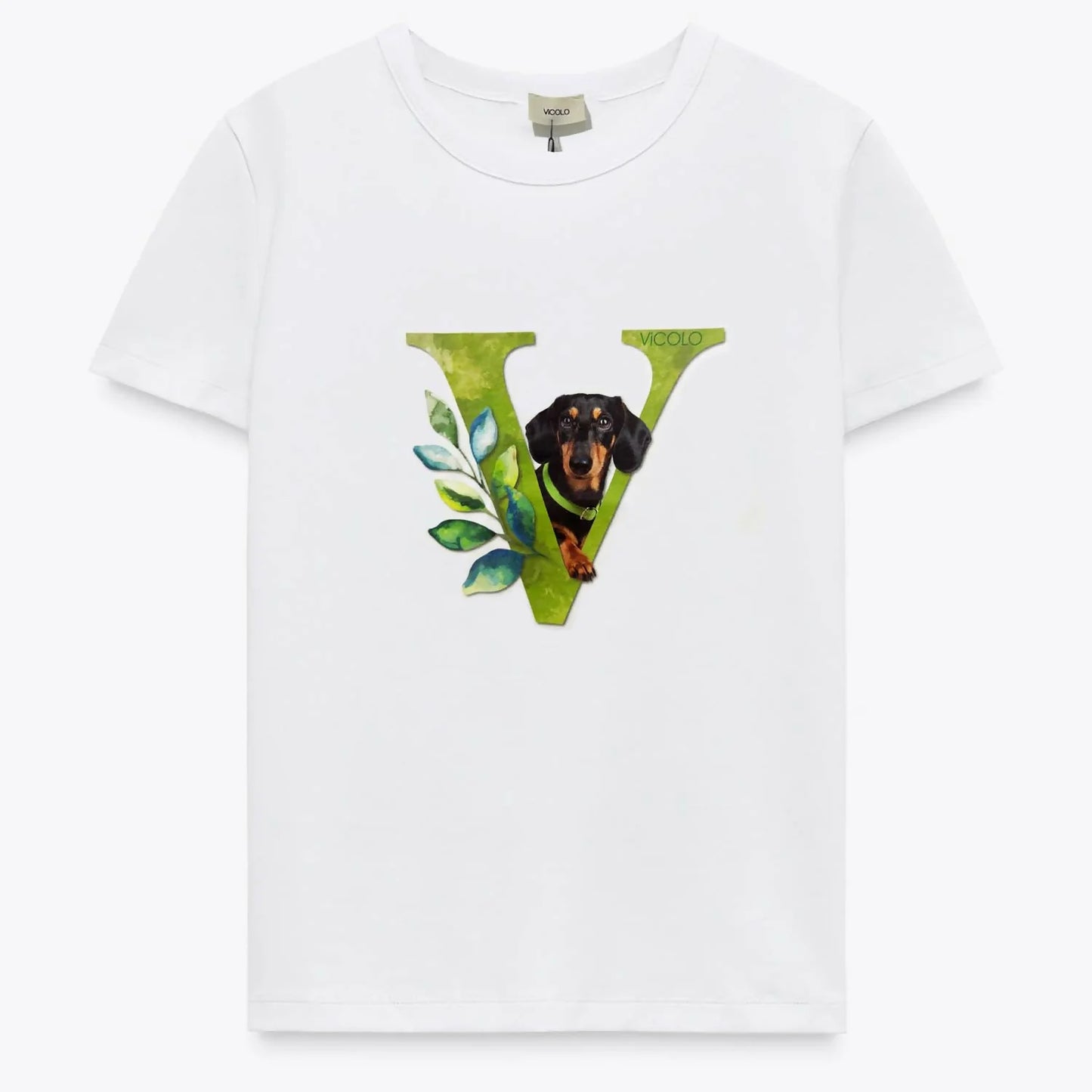 T-shirt Vicolo con cane bassotto