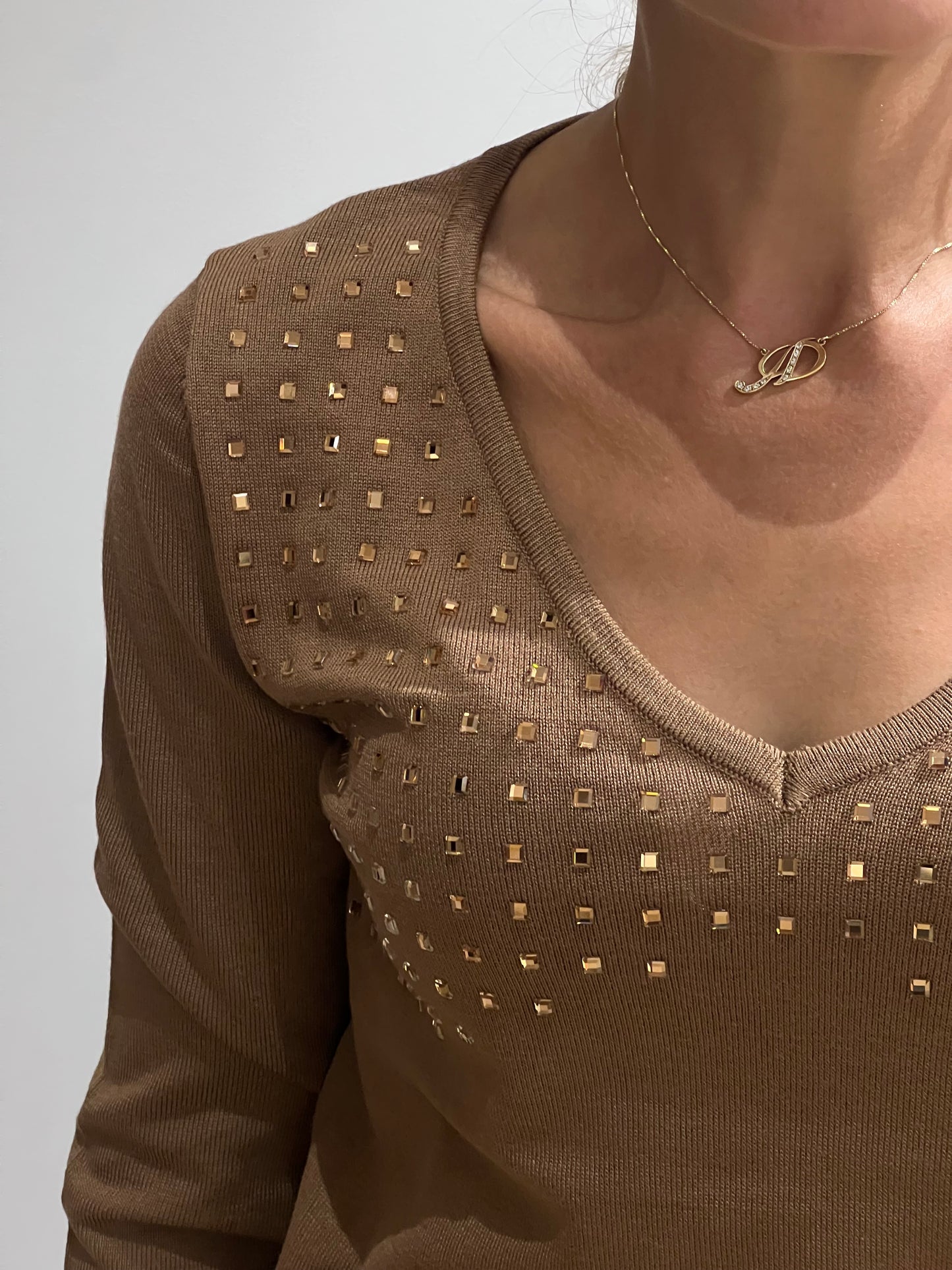 Maglia sv con strass