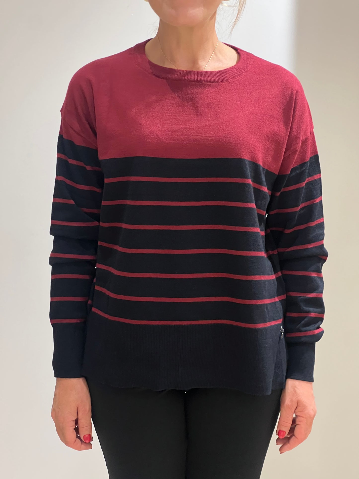 Maglia dolcevita righe