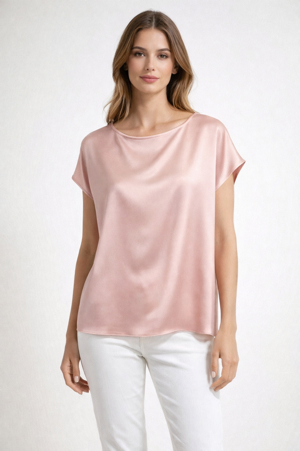 Blusa manica scesa raso