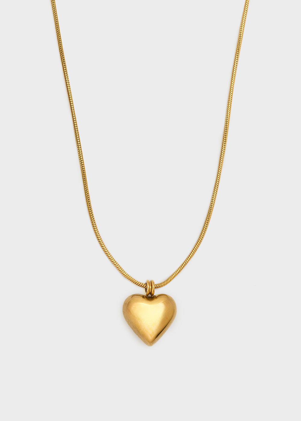Collana elemento cuore bombato