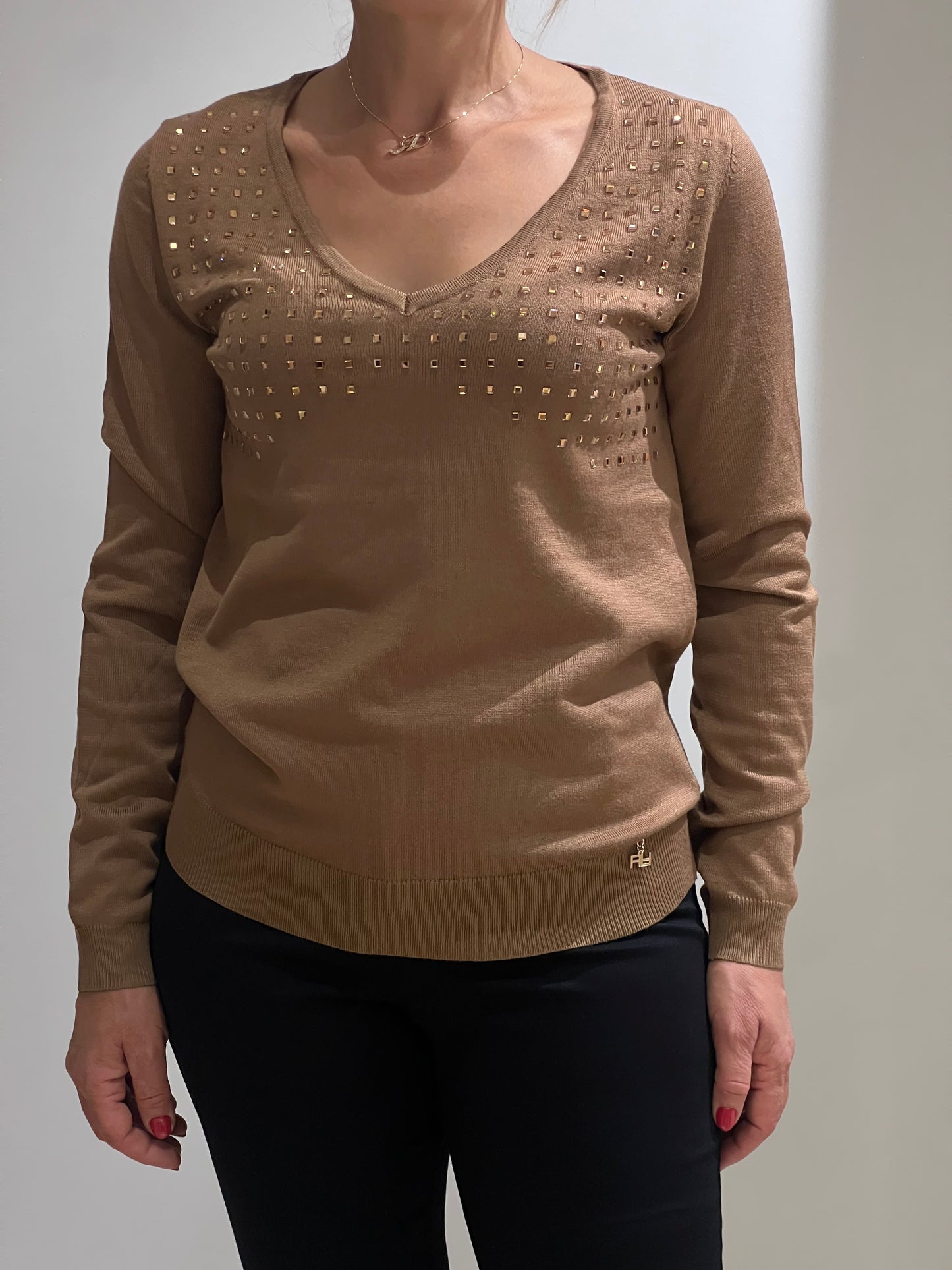 Maglia sv con strass