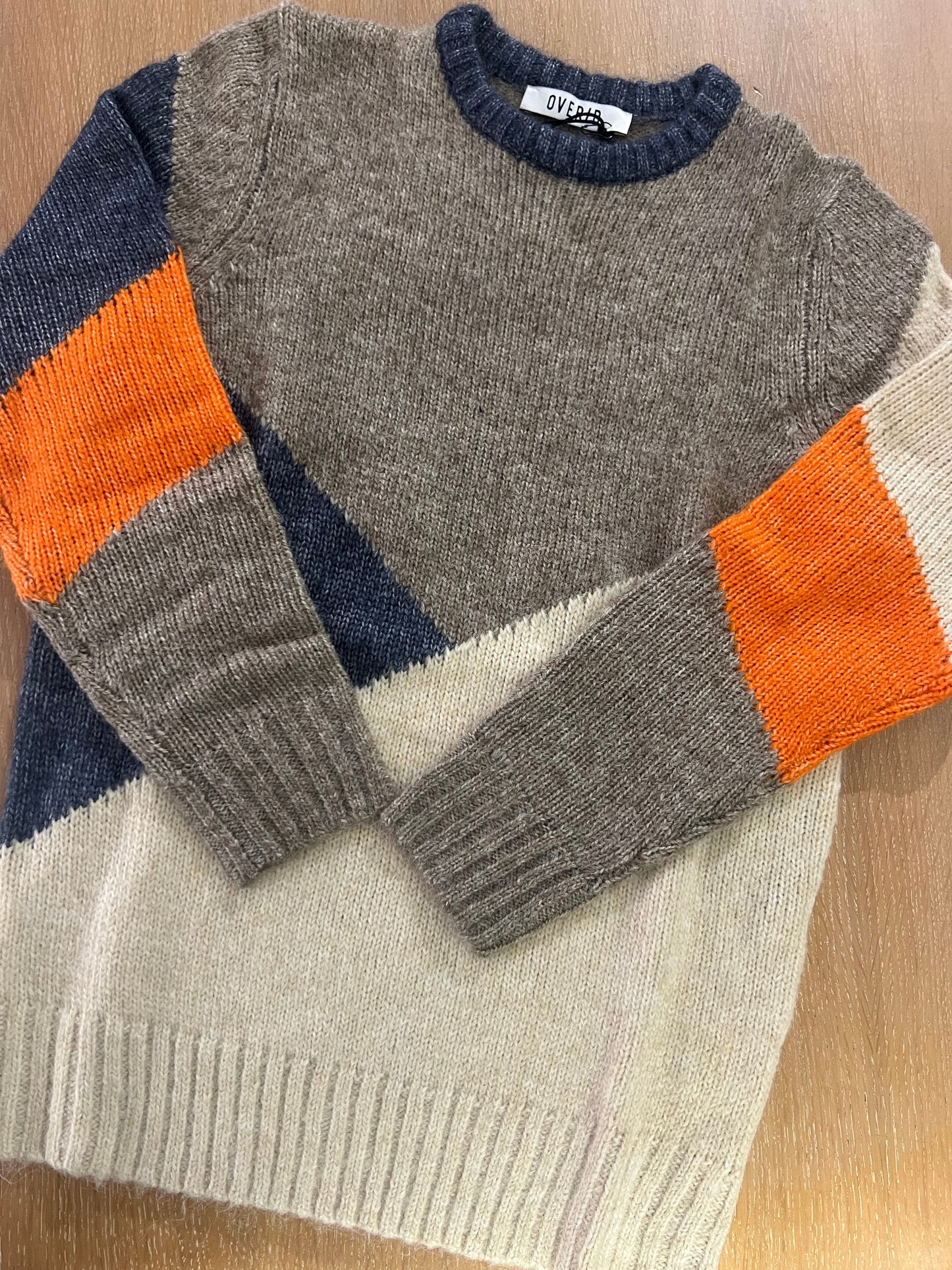 Maglia g/c color-block