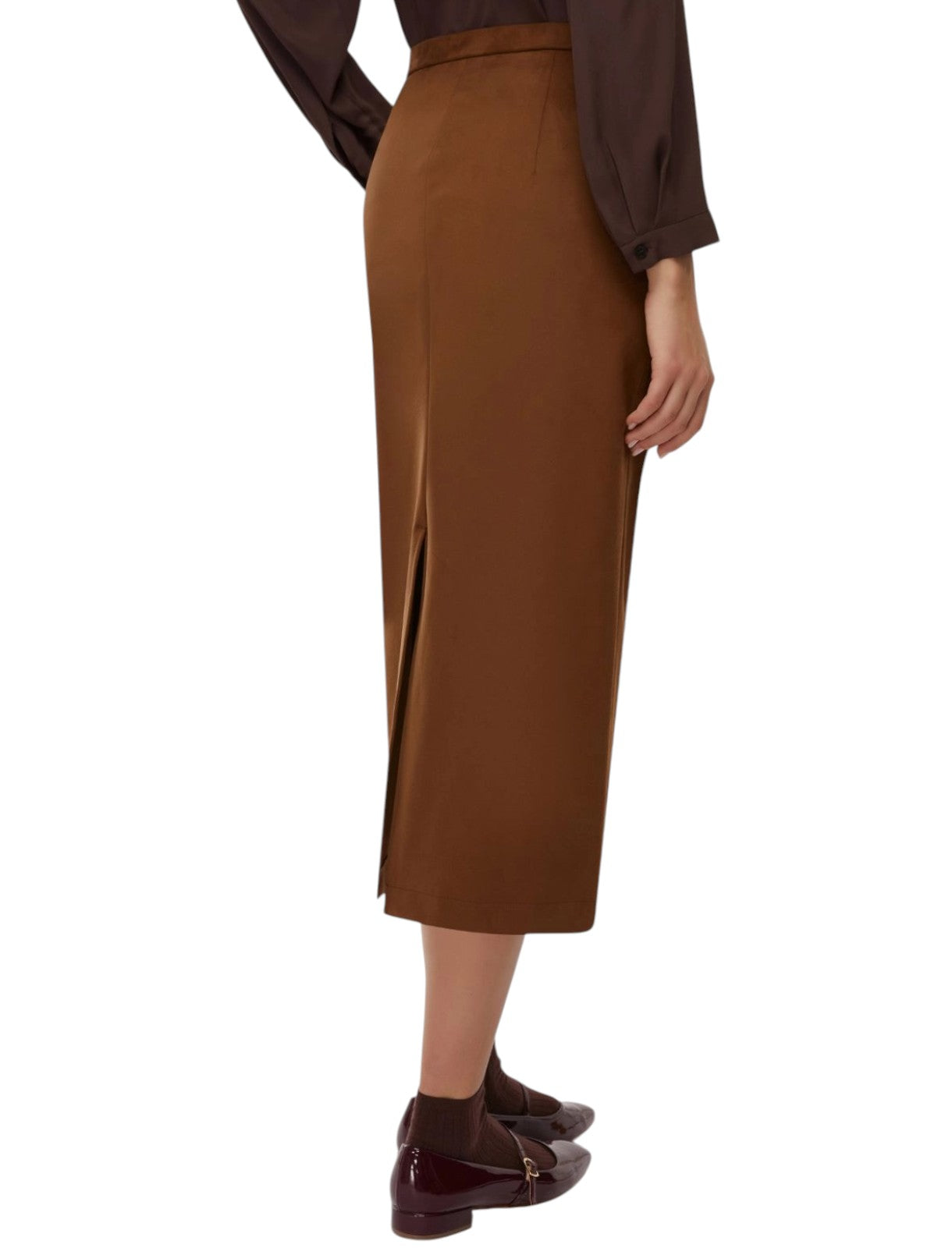 Gonna Dritto jersey suede poliestere