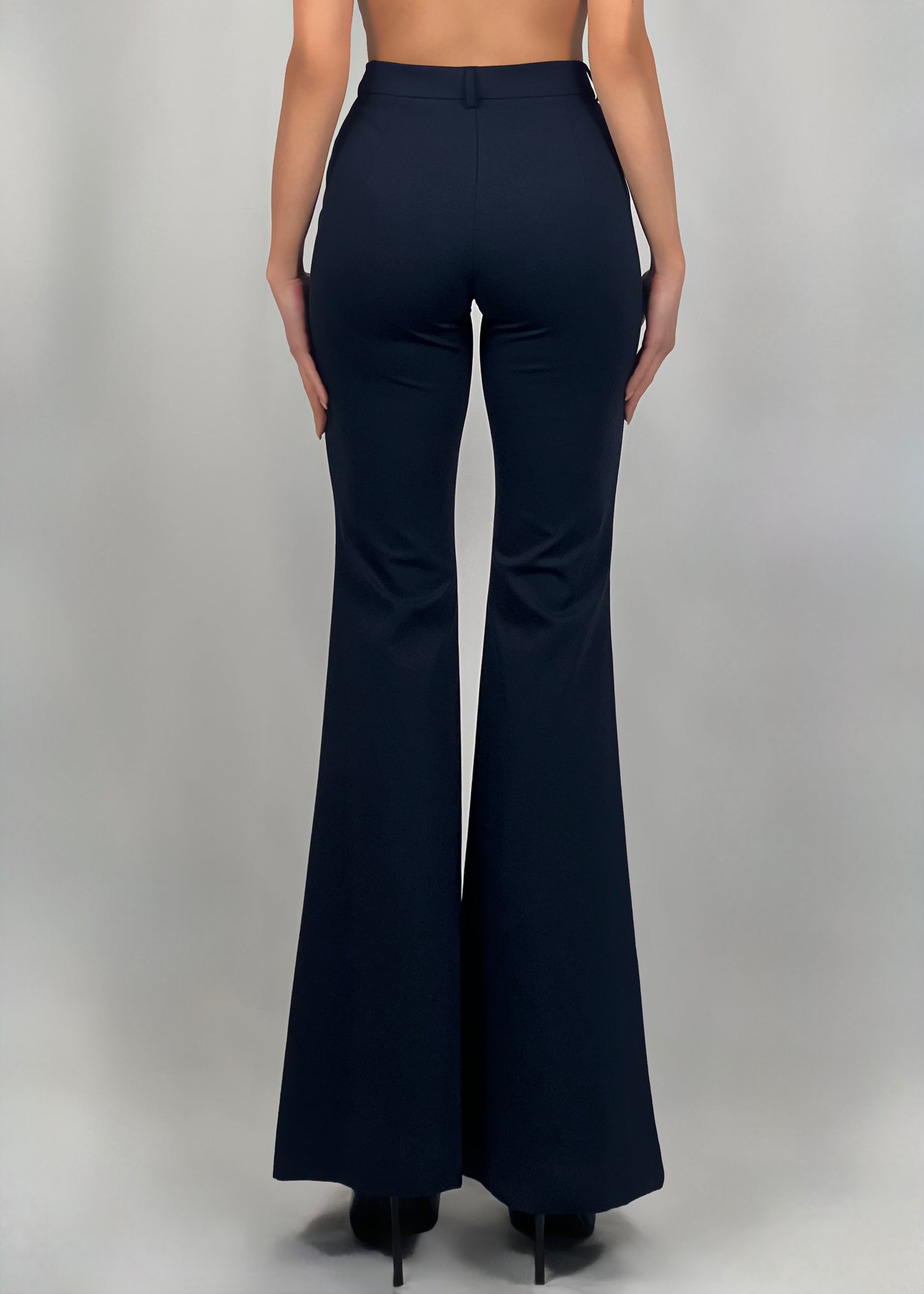 Pantaloni a zampa blu