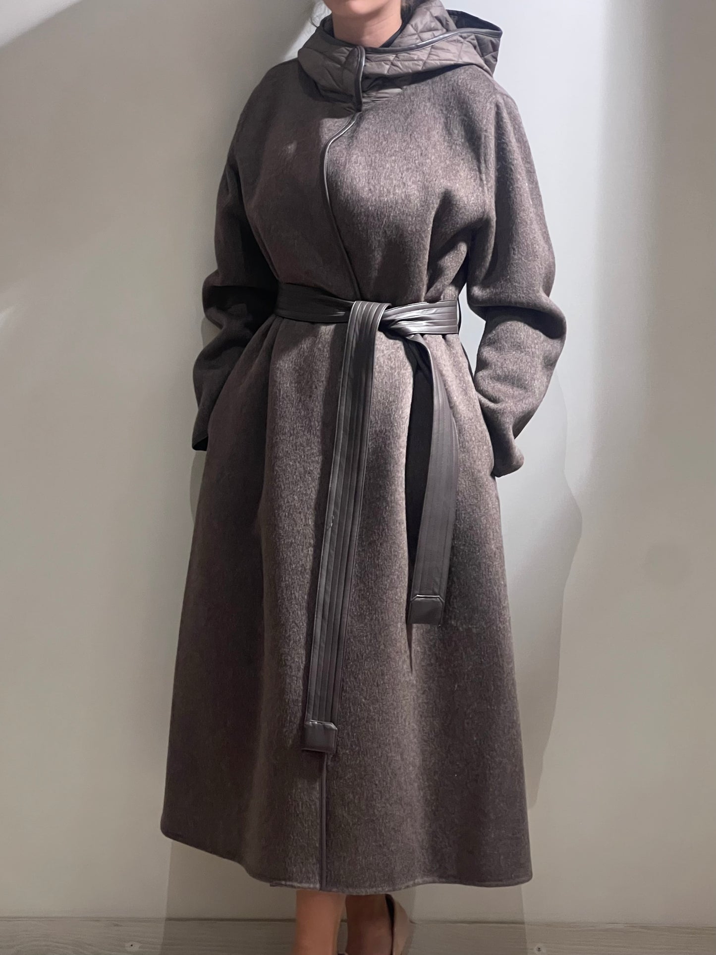 Cappotto Vicolo Fango con cintura