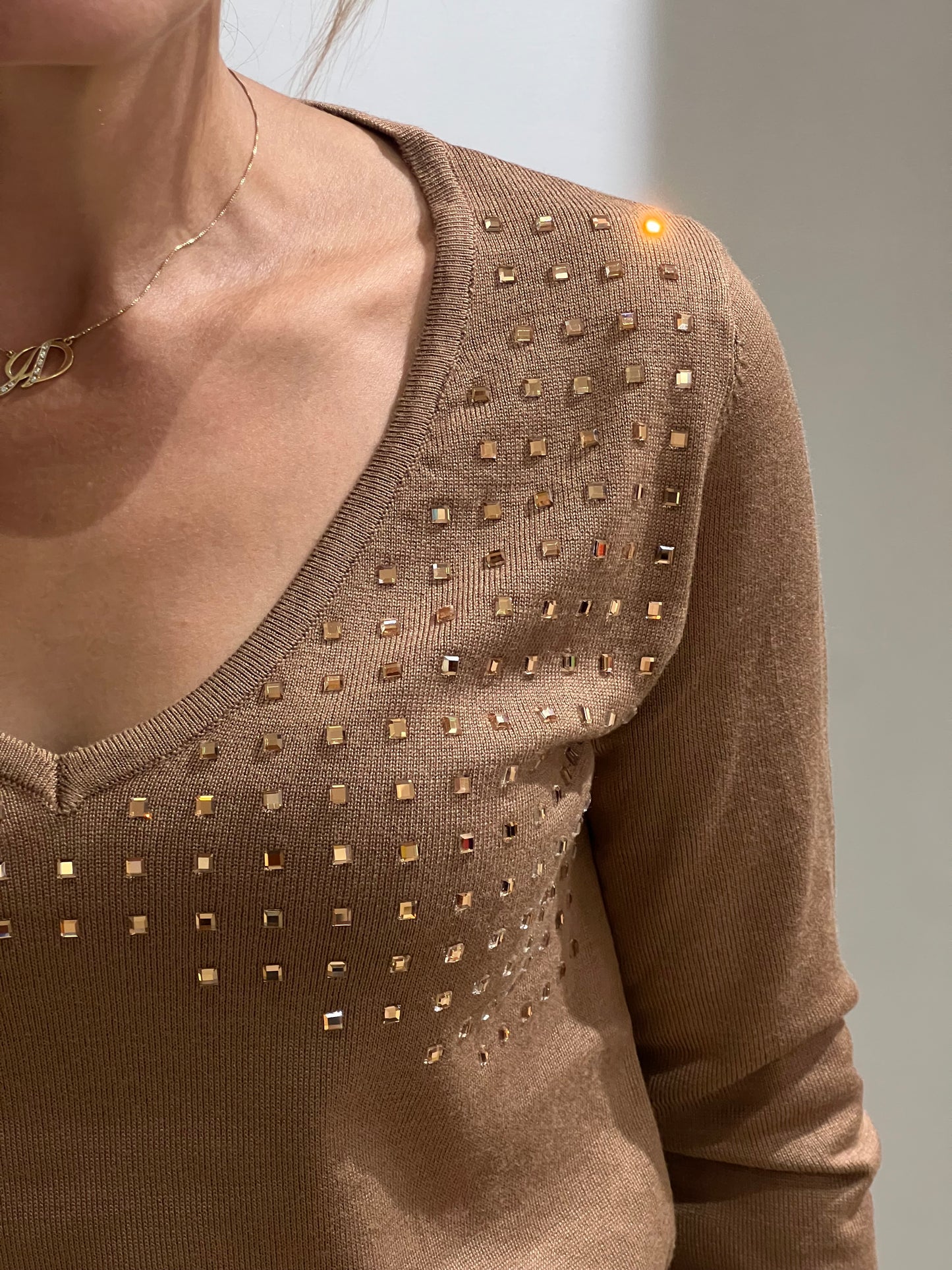 Maglia sv con strass