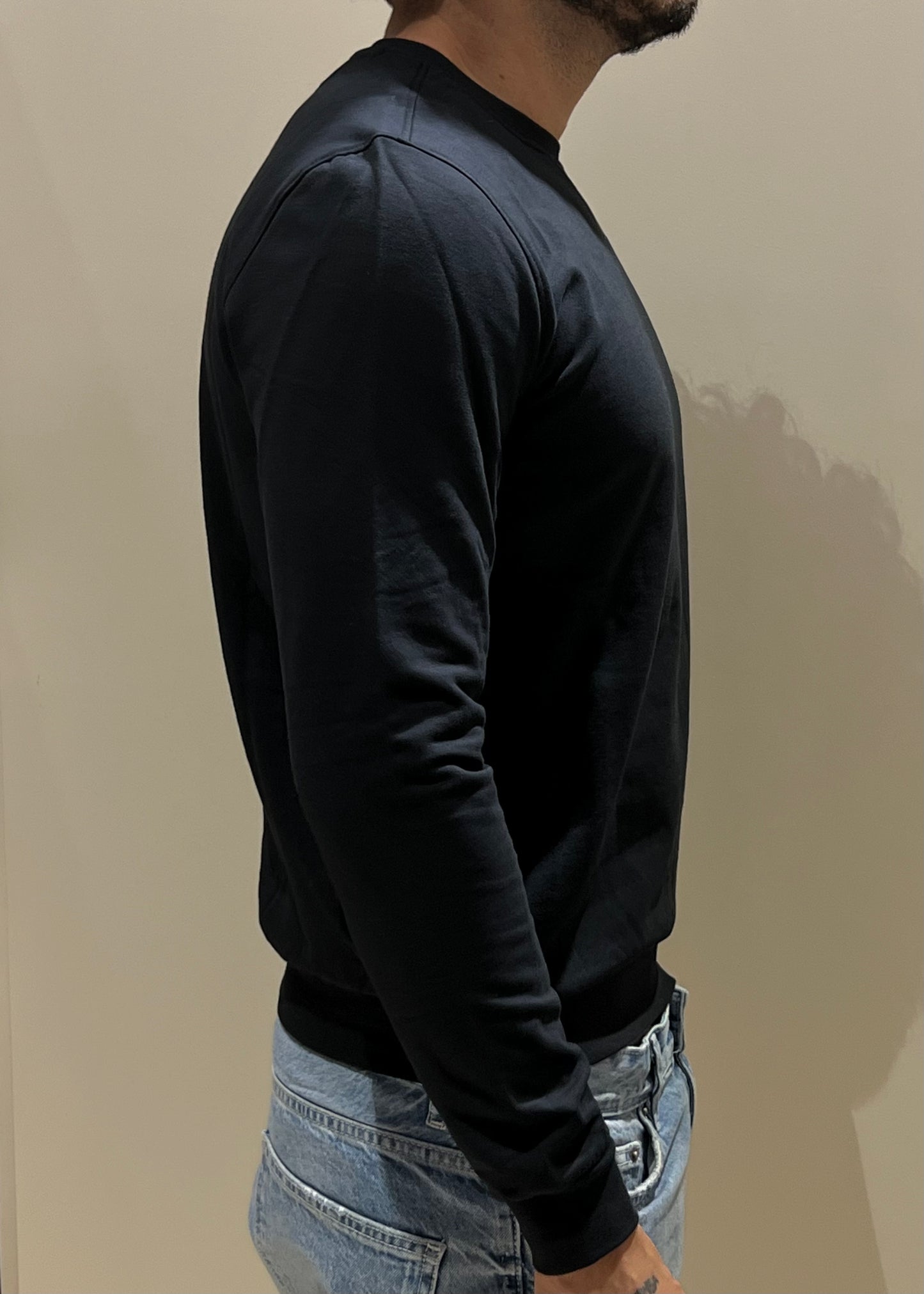 Felpa girocollo nero