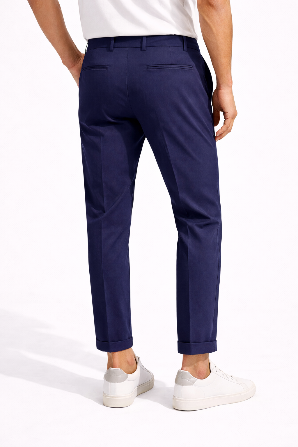 Pantalone cropped nylon elastam