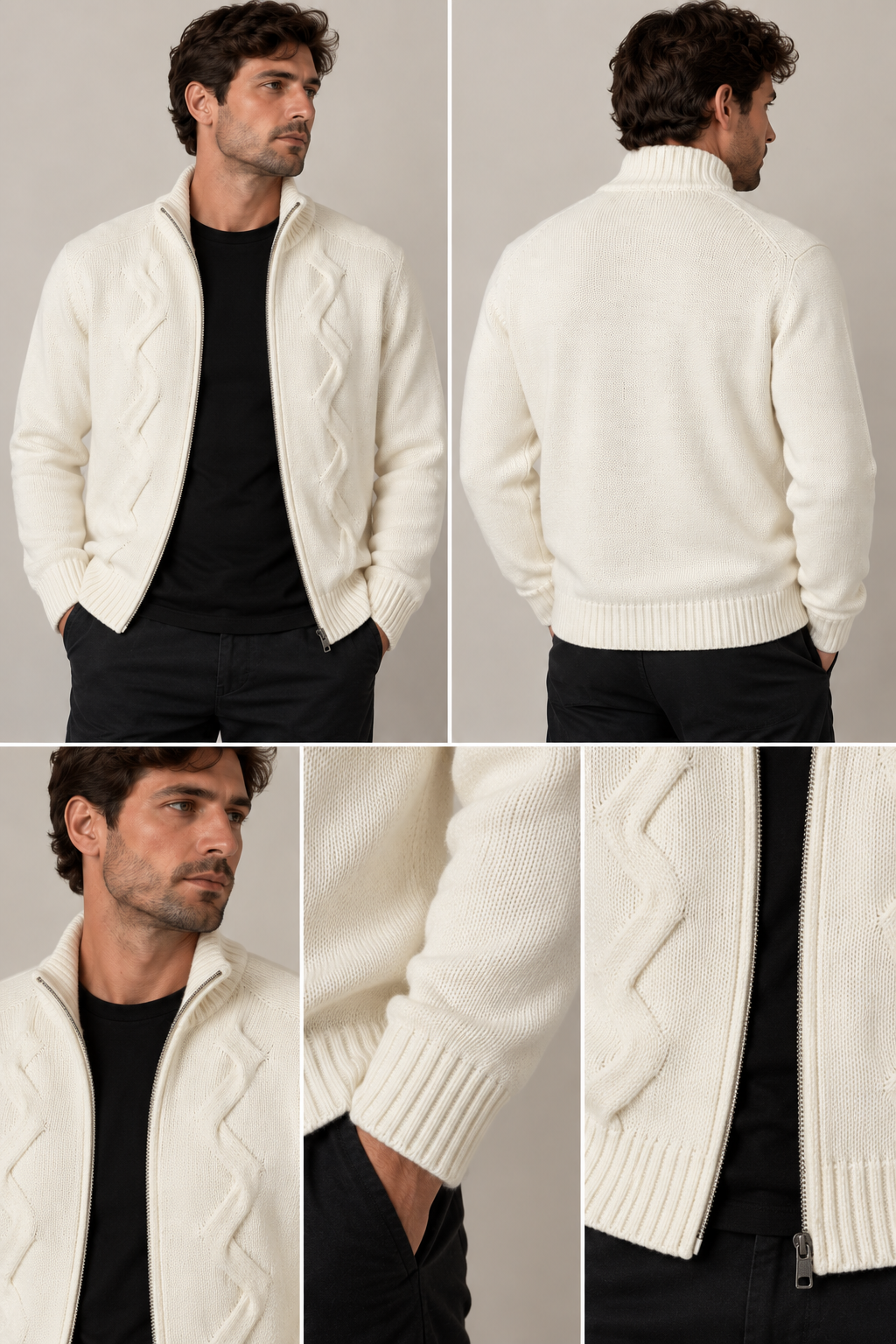 Pull ful zip trecce