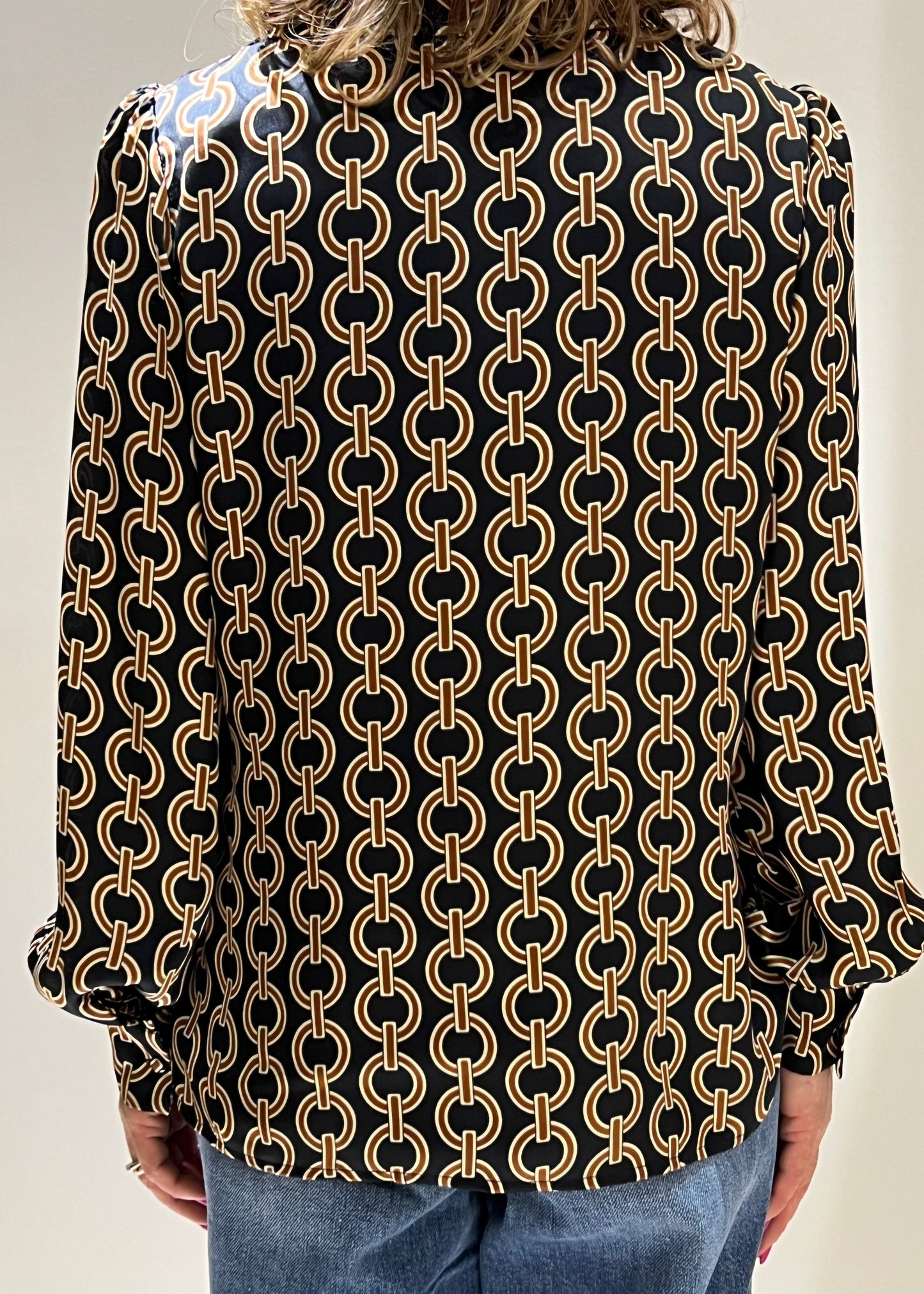 KOCCA BLUSA IORTHAN NERO CAMMELLO F0041 AI24