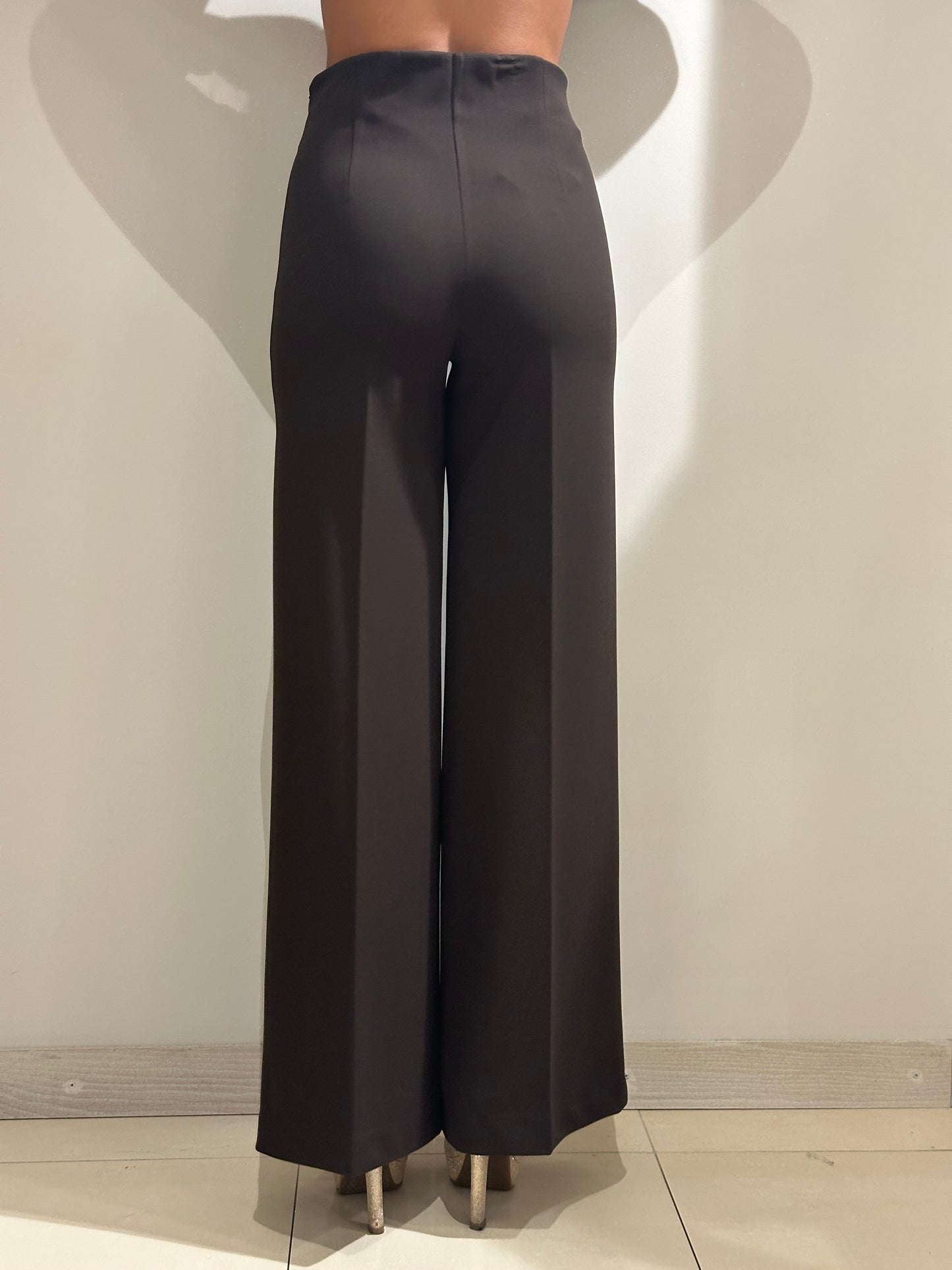 Pantalone wide leg bordaux o fondente