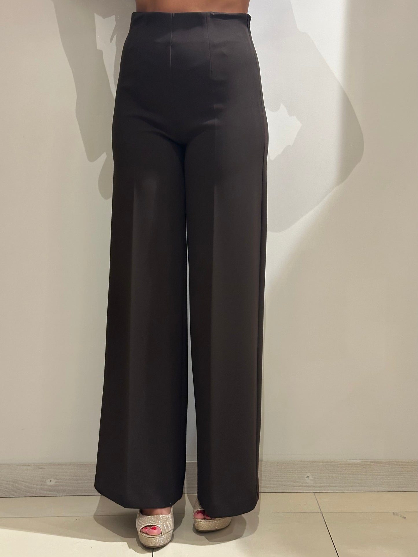 Pantalone wide leg bordaux o fondente