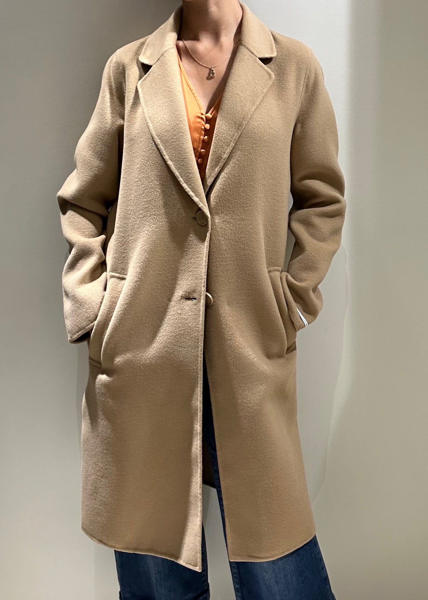 Cappotto monopetto Roam beige