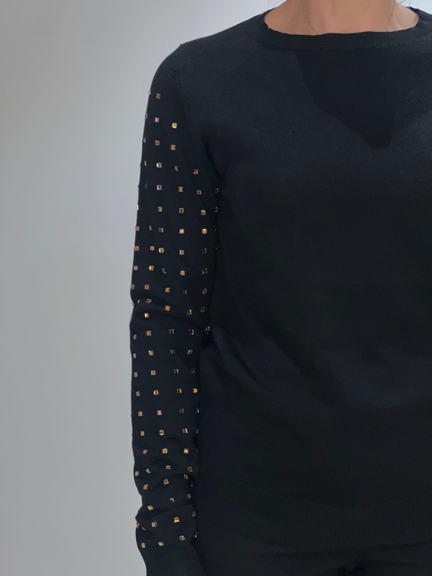 Maglia g/c strass maniche