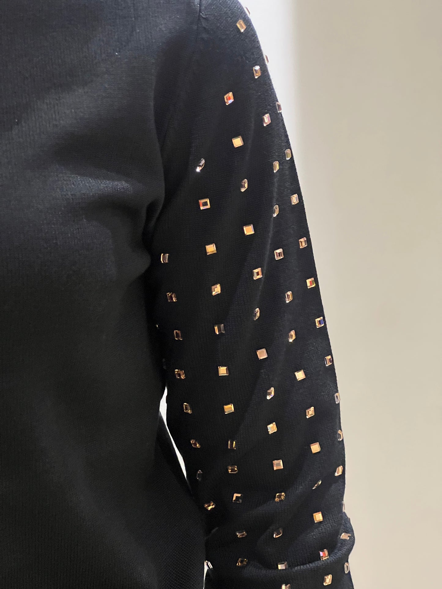 Maglia g/c strass maniche