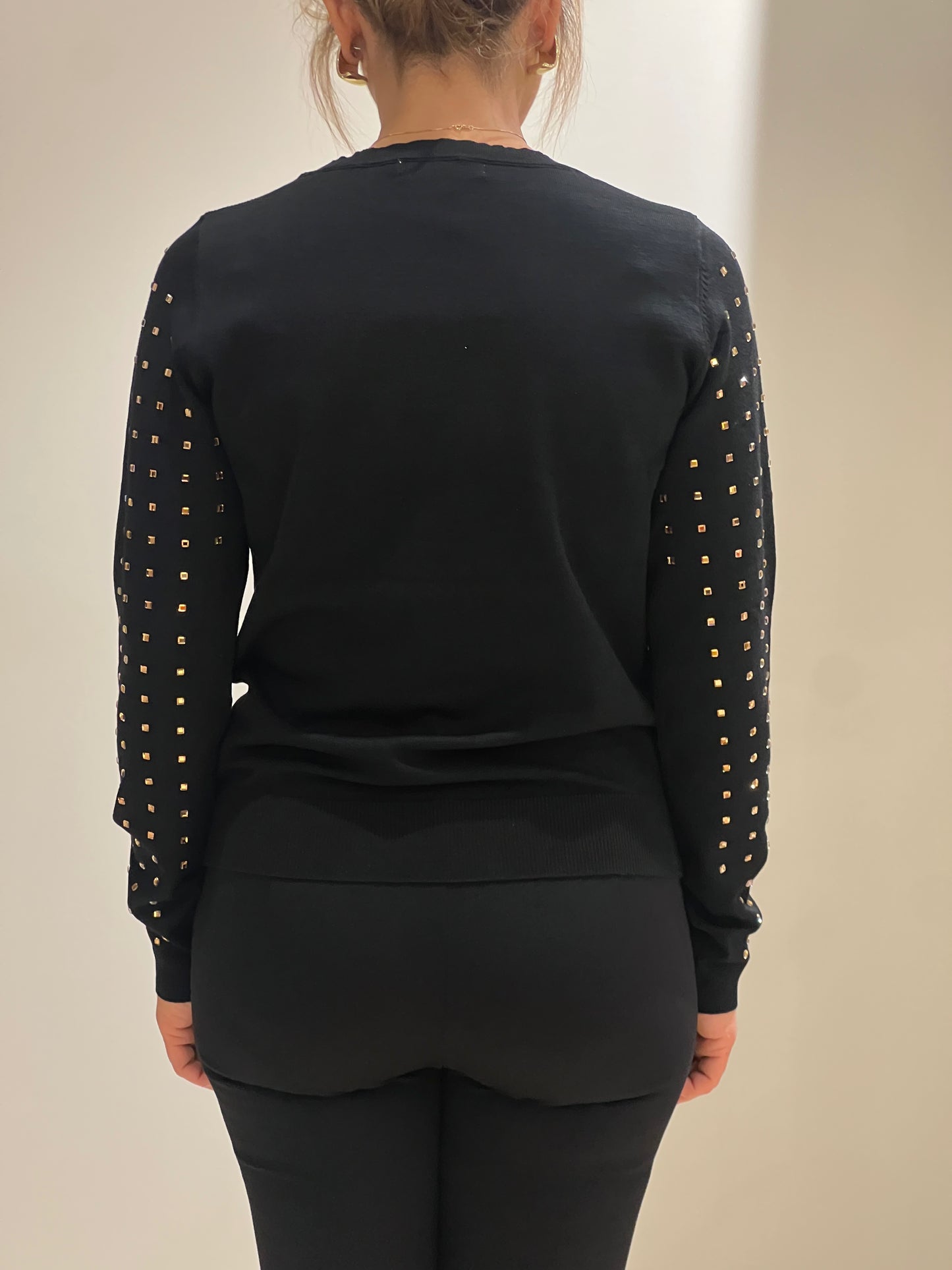 Maglia g/c strass maniche