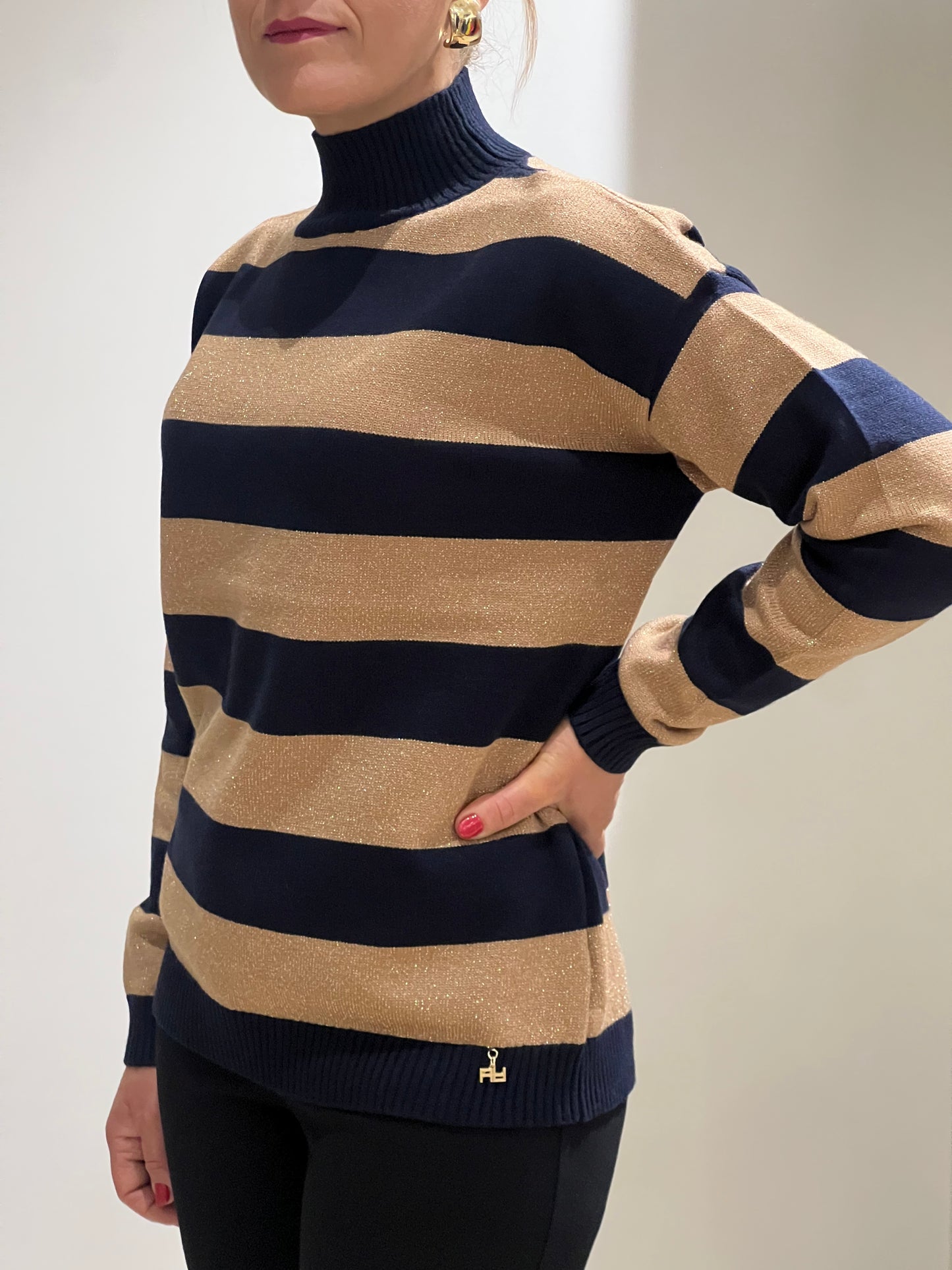 Maglia contrasti lurex
