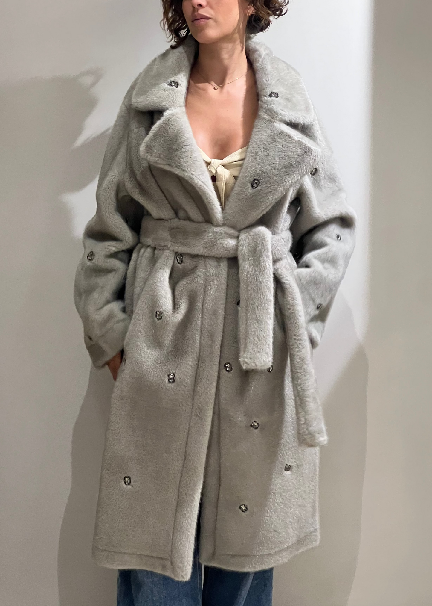 Cappotto Vicolo con pietre grigio o marrone