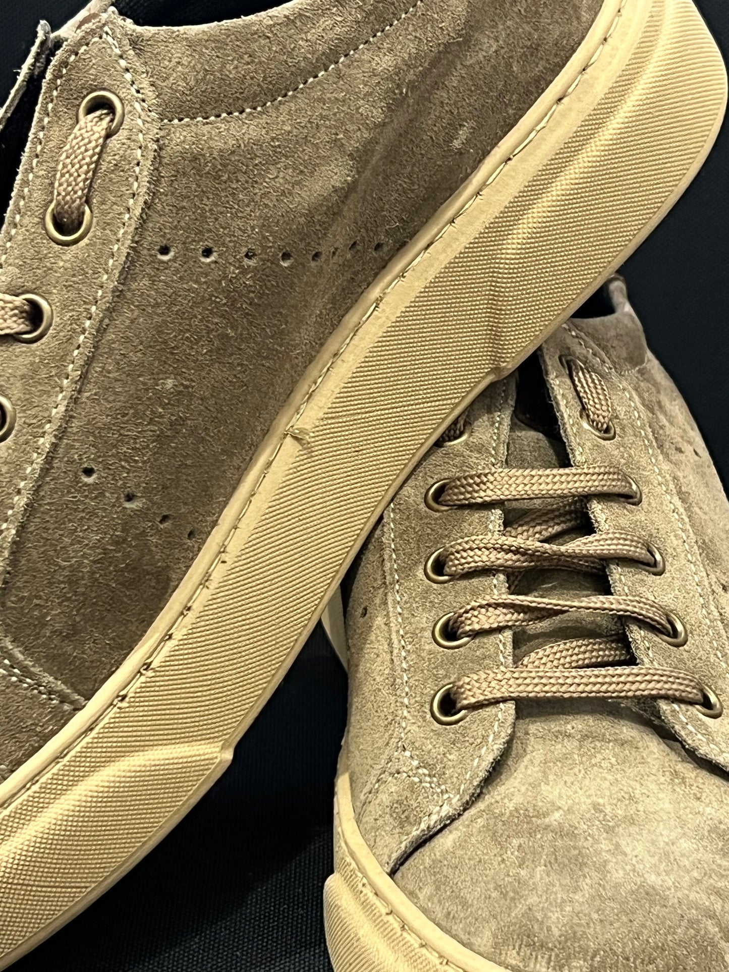 SNEAKER BASSA CAMOSCIO
