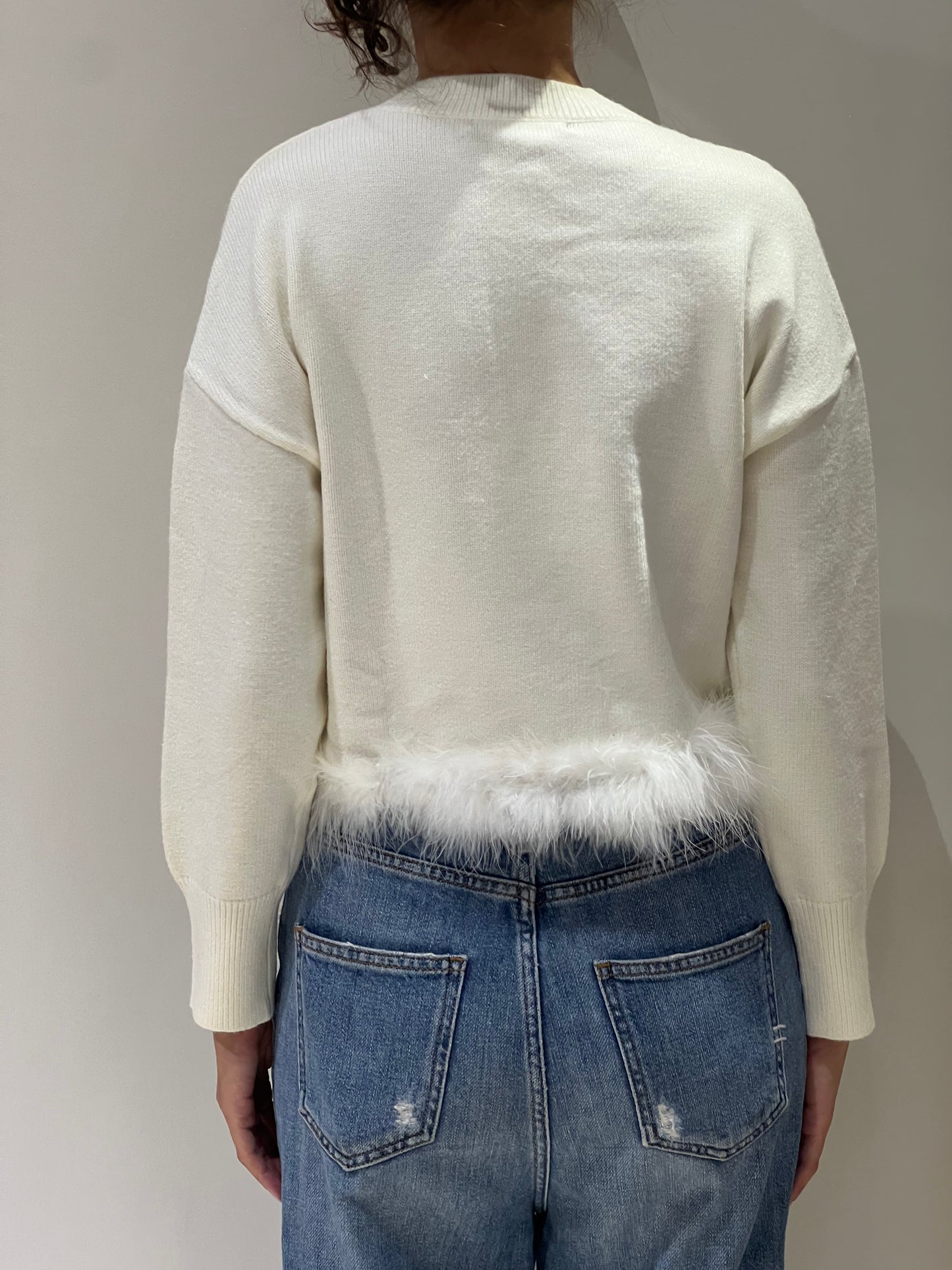Maglia con piume