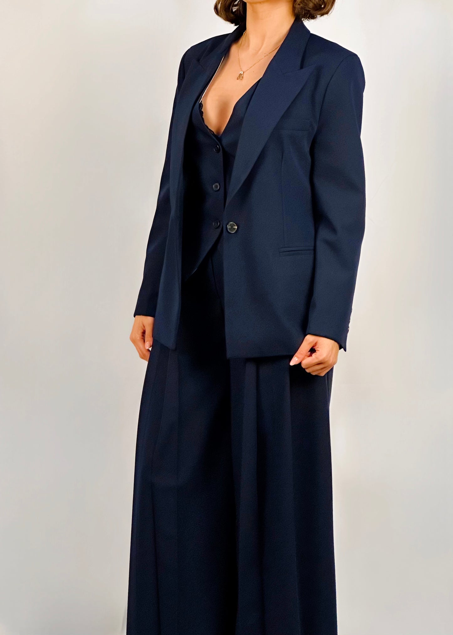 Pantalone palazzo blu