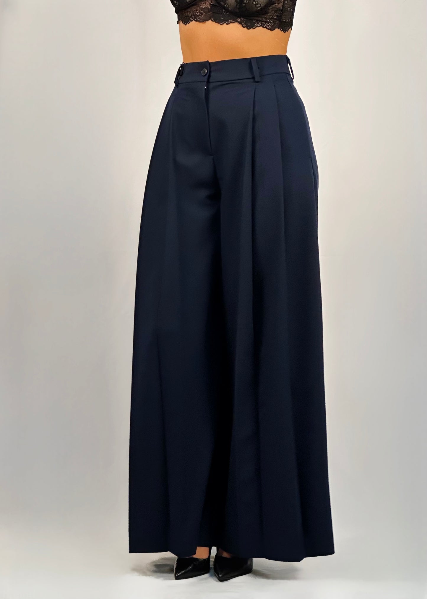 Pantalone palazzo blu