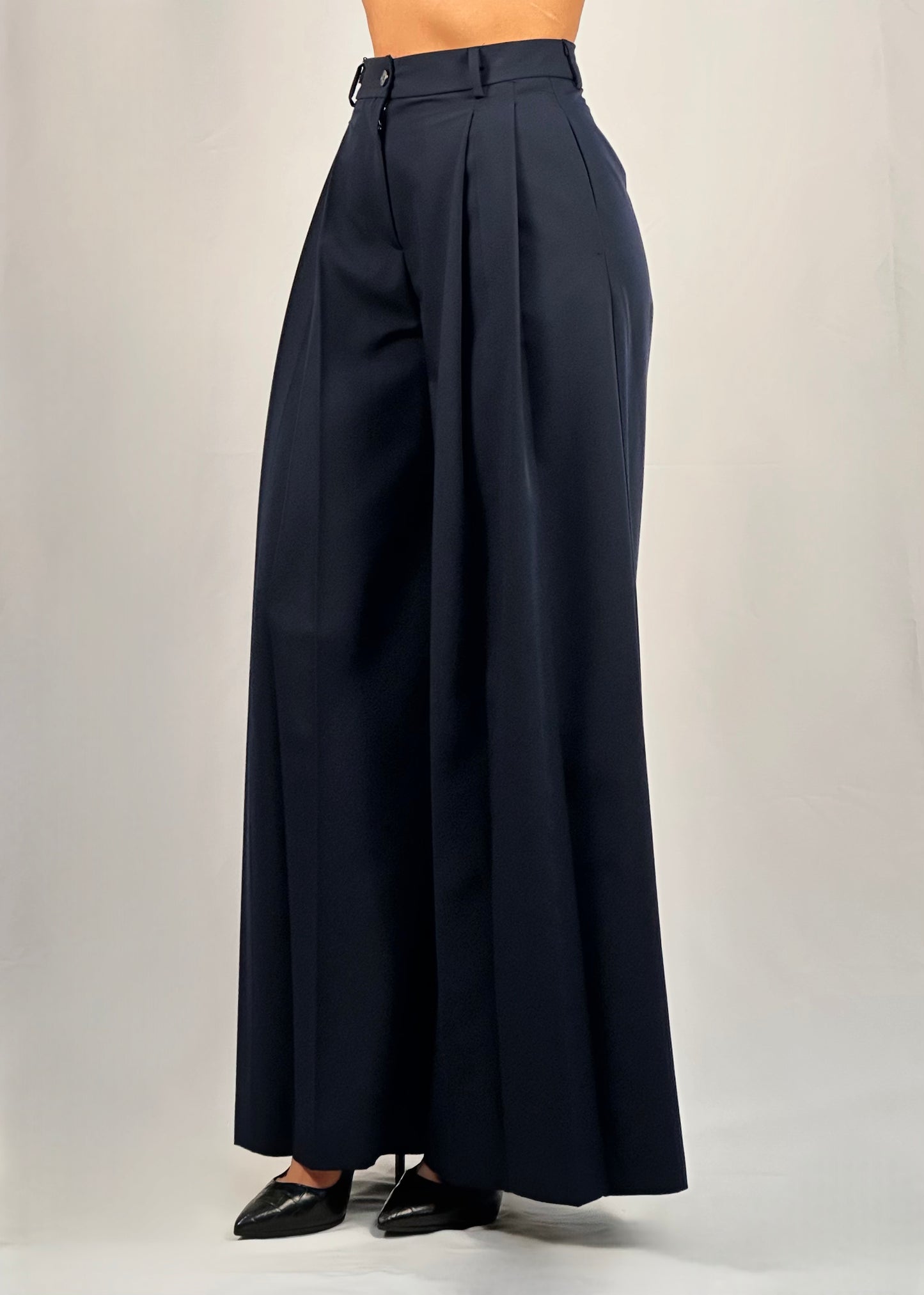 Pantalone palazzo blu