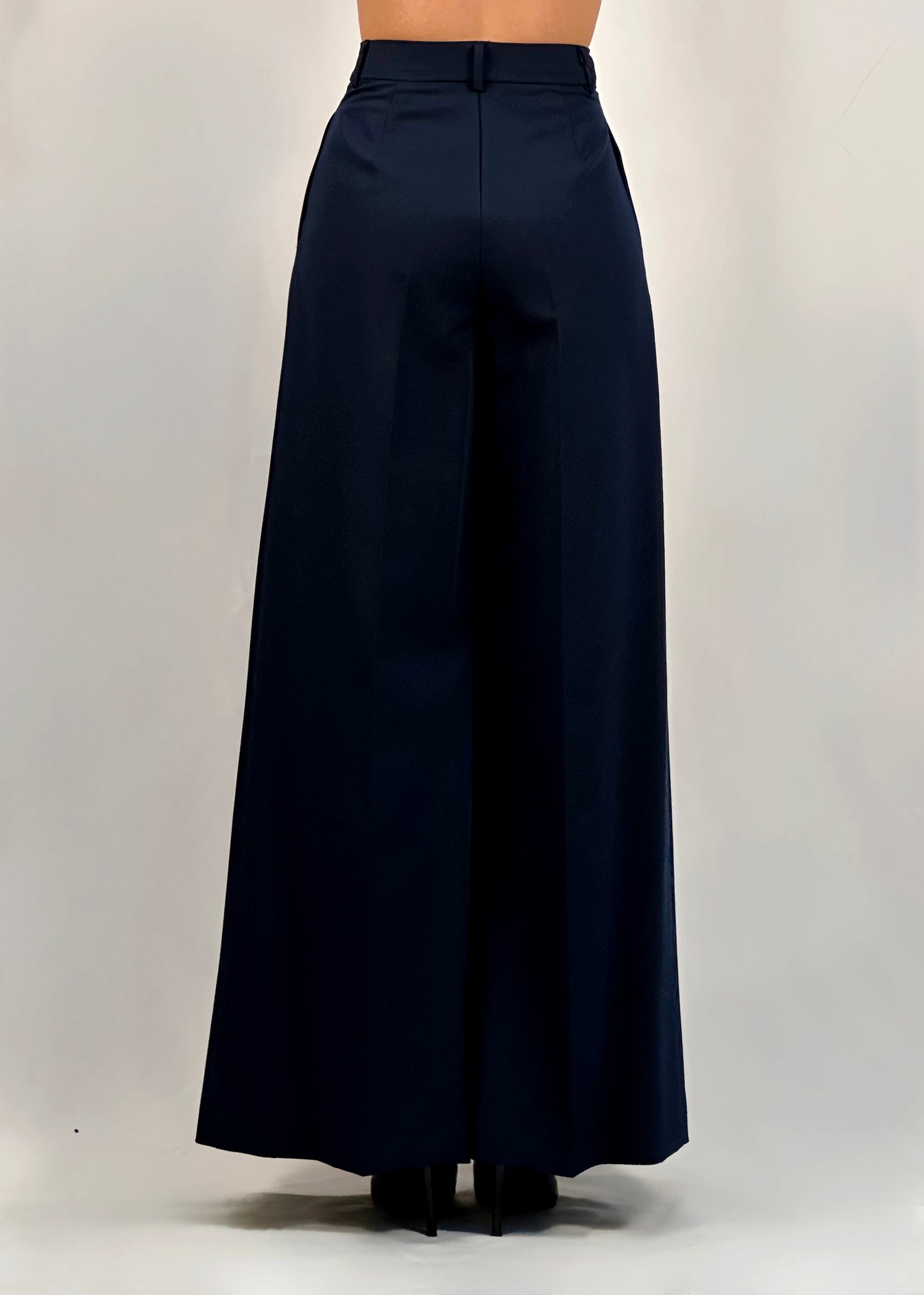 Pantalone palazzo blu
