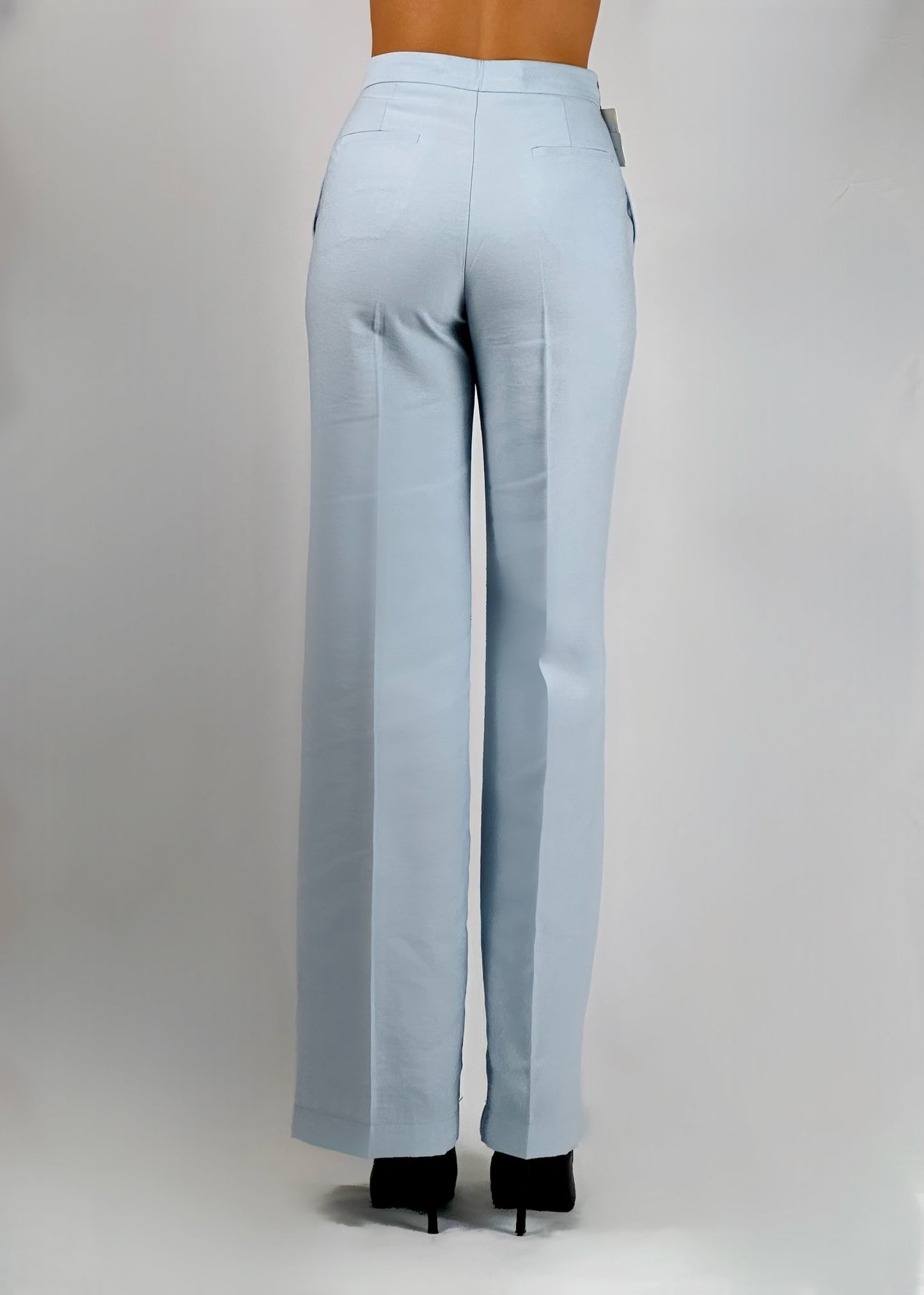 Pantalone lino azzurro