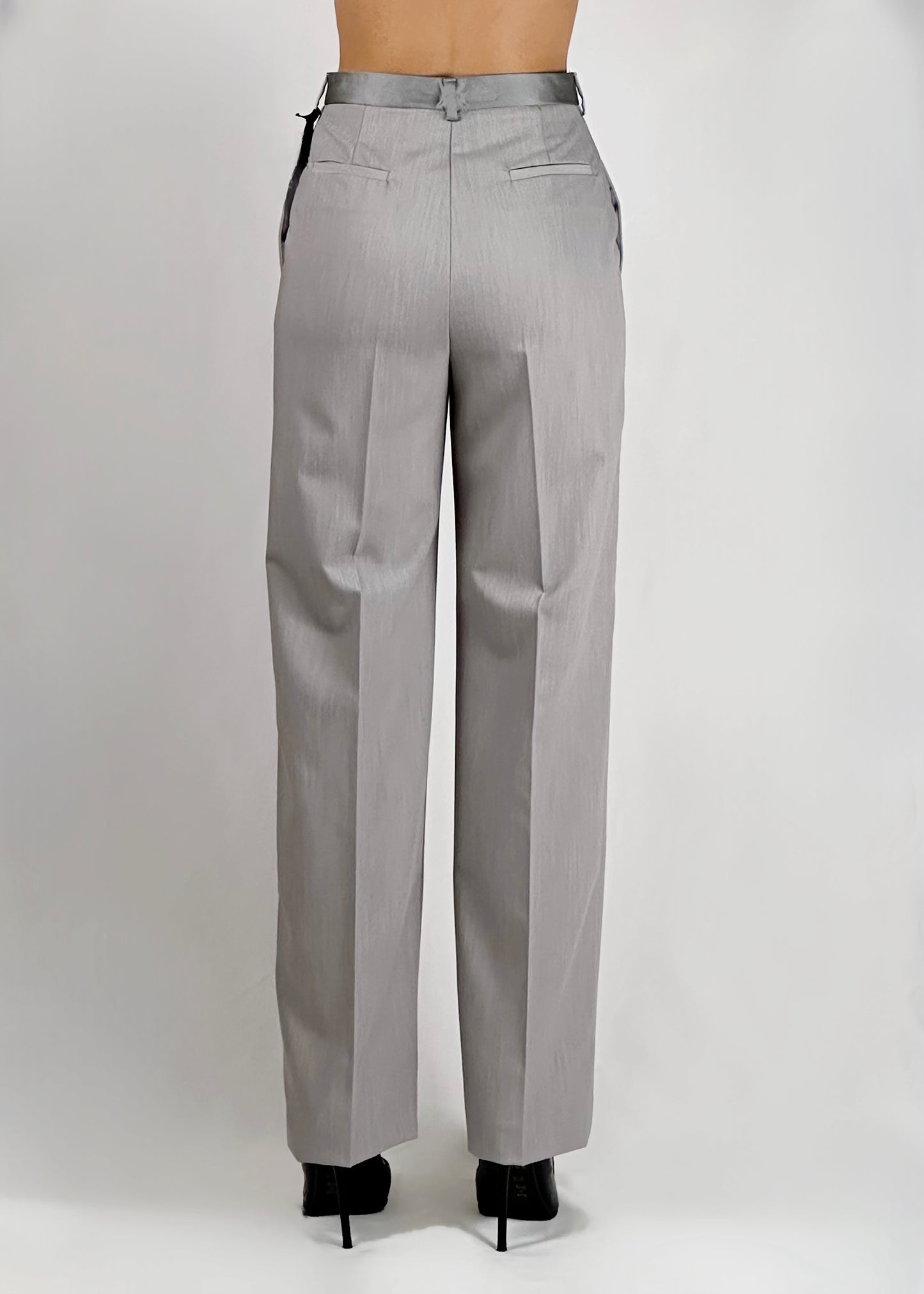 Pantalone Vicolo grigio con raso in vita
