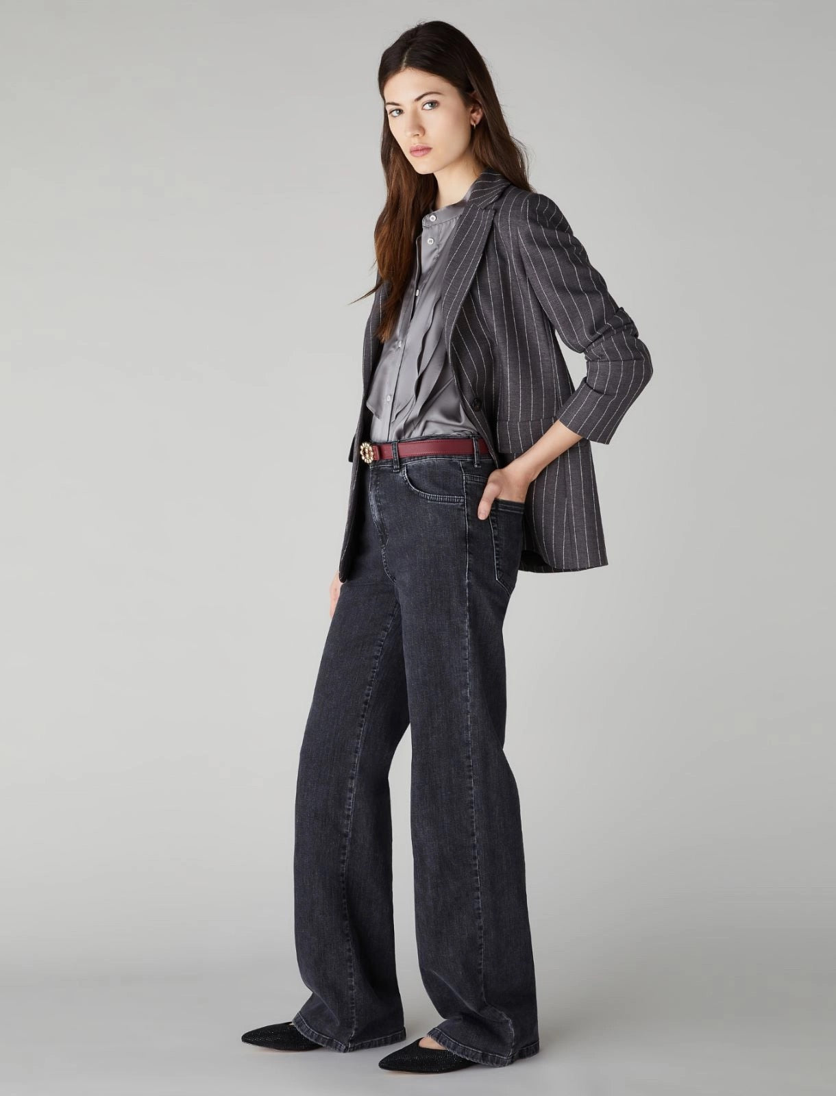 PANTALONE IN DENIM NERO
