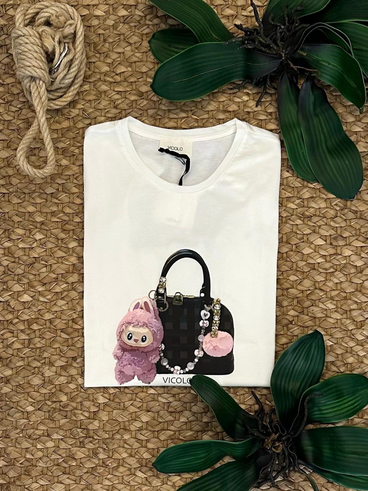 T-shirt Vicolo con stampa labubu