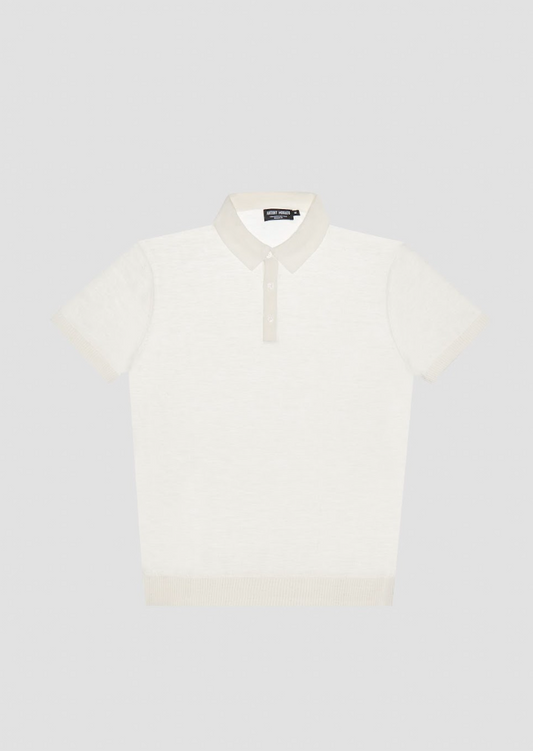 Maglia super slim fit in filato bianca