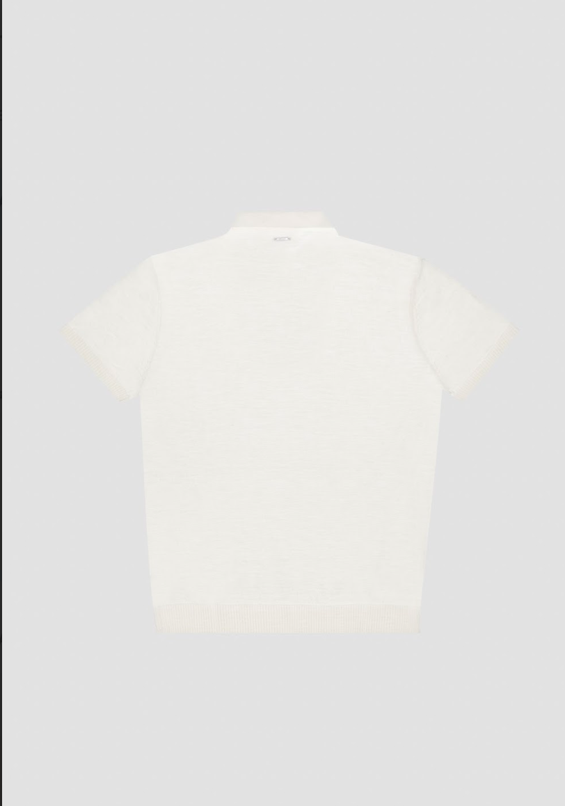 Maglia super slim fit in filato bianca