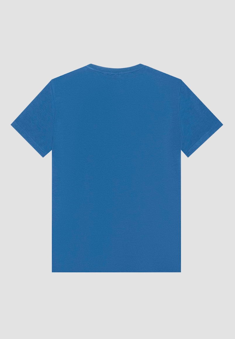 T-shirt super slim fit bluette