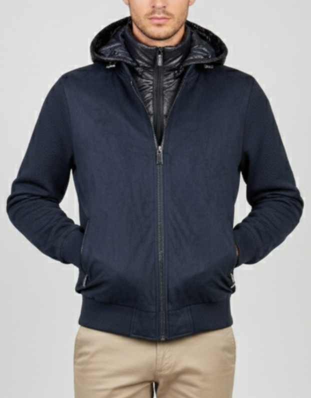 Giubbotto suede maglia
