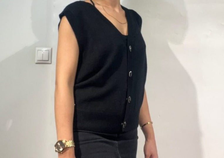 Cardigan smanicato