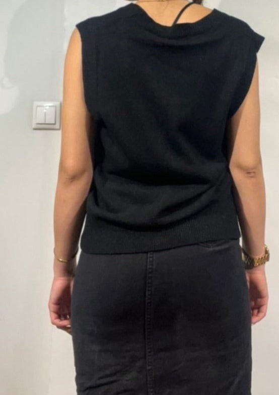 Cardigan smanicato