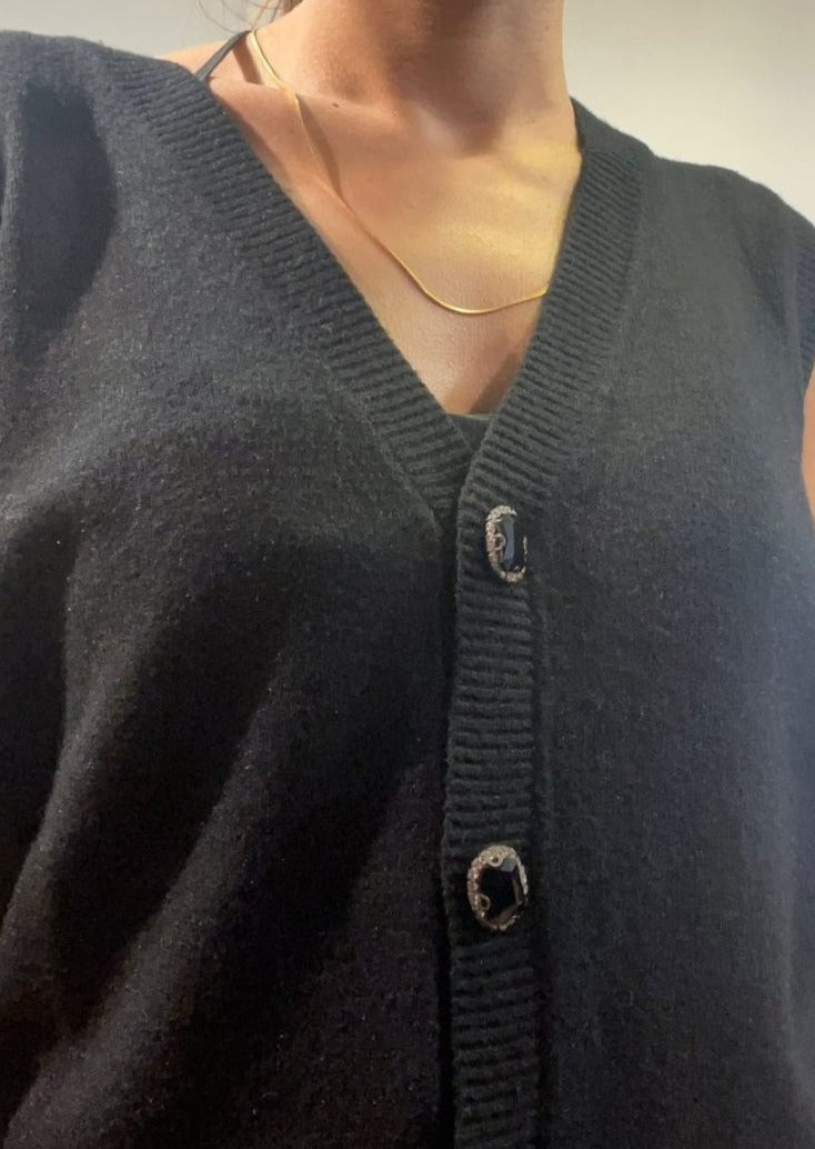 Cardigan smanicato