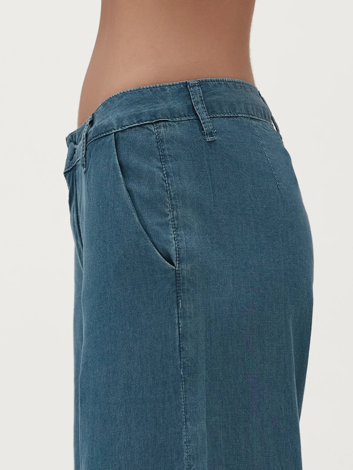Pantalone Ampio In Chambray